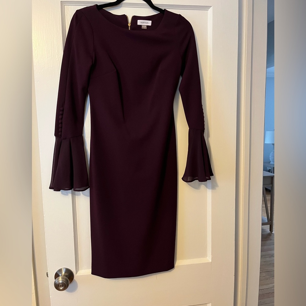 Burgundy dress Calvin Klein size 2